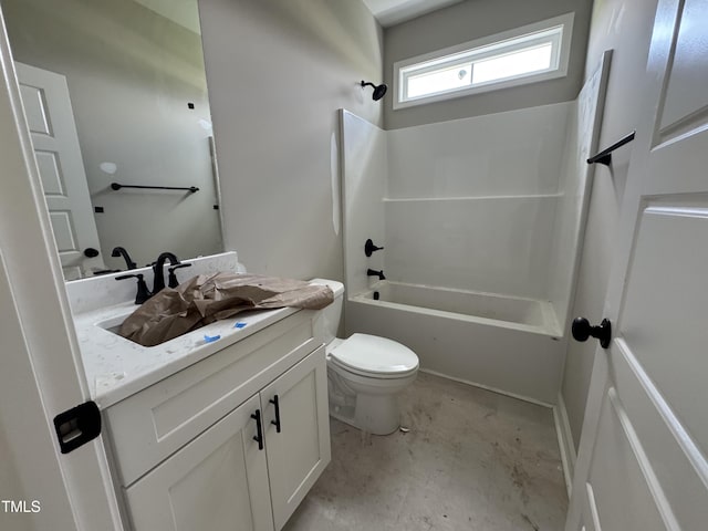 3803 Huntcliff Dr, La Grange, NC 28551 - full bath featuring vanity, tub / shower combination, and concrete floors