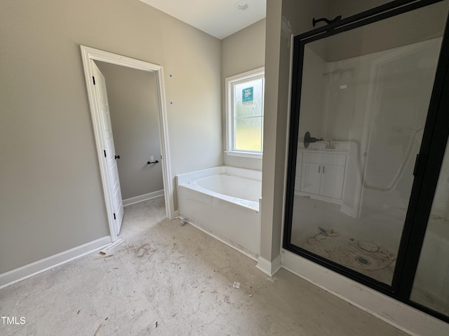 3803 Huntcliff Dr, La Grange, NC 28551 - bathroom with a stall shower and a bath