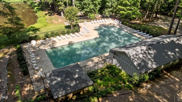 2409 Beechview Ct, Raleigh, NC 27615 - drone / aerial view of a pool area