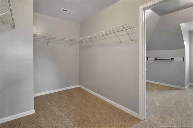 1403 Bosden Pl, Fayetteville, NC 28314 - walk in closet featuring visible vents and carpet flooring