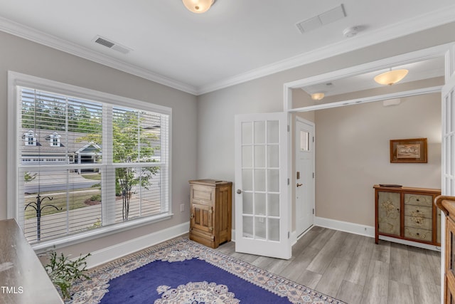 704 Haven Peak Ln, Wake Forest, NC 27587 - bedroom featuring wood finished floors and crown molding