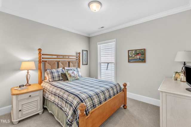 704 Haven Peak Ln, Wake Forest, NC 27587 - bedroom with light carpet and ornamental molding
