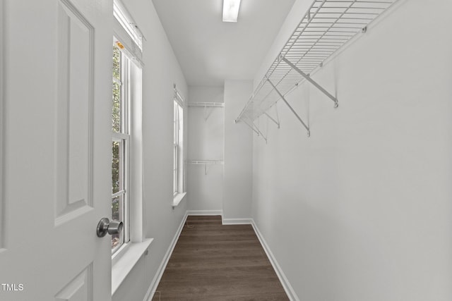 620 Hanska Way, Raleigh, NC 27610 - spacious closet featuring dark wood-style floors