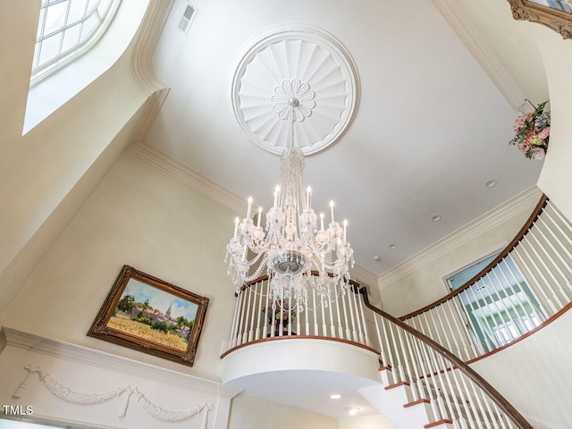 5420 Deer Forest Trl, Raleigh, NC 27614 - detailed view of a chandelier and ornamental molding