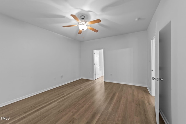 633 Prickly Pear Dr, Fuquay Varina, NC 27526 - unfurnished room with ceiling fan, wood finished floors, and baseboards