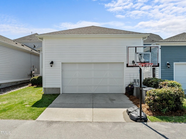 exterior space featuring driveway and cooling unit