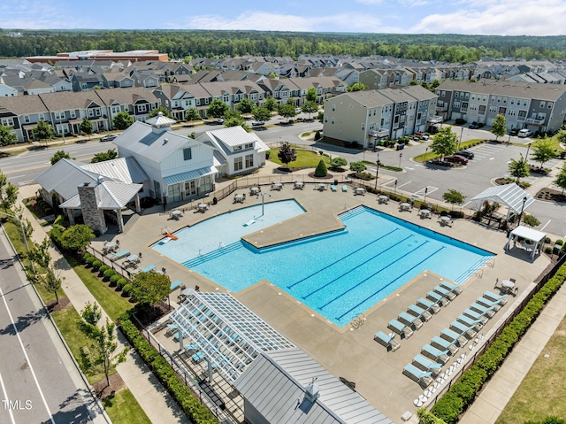 pool featuring a residential view