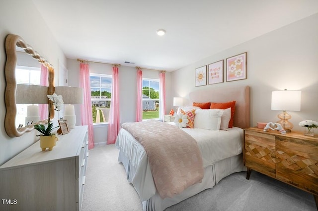 1248 Hardin Hill Ln, Knightdale, NC 27545 - bedroom featuring light carpet and visible vents