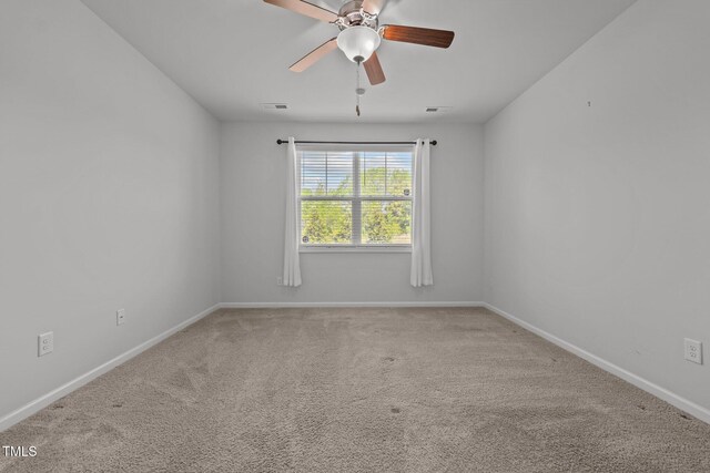 1047 Aberlour Ln, Burlington, NC 27215 - carpeted empty room with baseboards, visible vents, and ceiling fan
