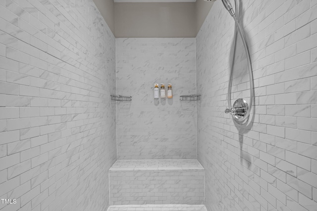 821 Rambling Oaks Ln, Holly Springs, NC 27540 - full bath with a tile shower