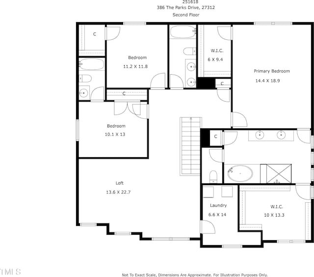 386 The Parks Dr, Pittsboro, NC 27312 - property floor plan