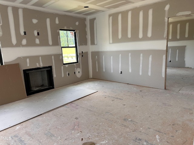240 Noramac Ct, Selma, NC 27576 - unfurnished living room featuring a fireplace