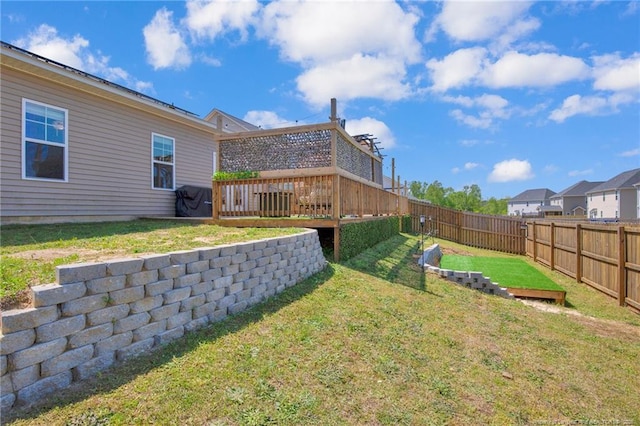 504 Loom Dr, Fayetteville, NC 28306 - view of yard featuring a wooden deck