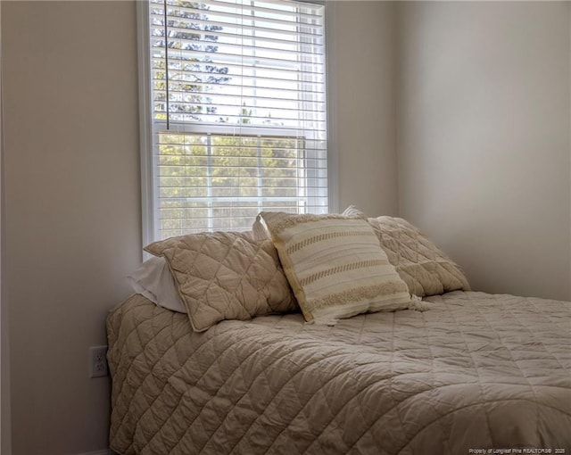 bedroom with multiple windows