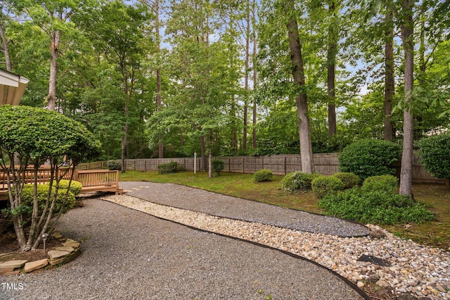 108 Nimbus Ct, Cary, NC 27513 - fenced backyard with a wooden deck