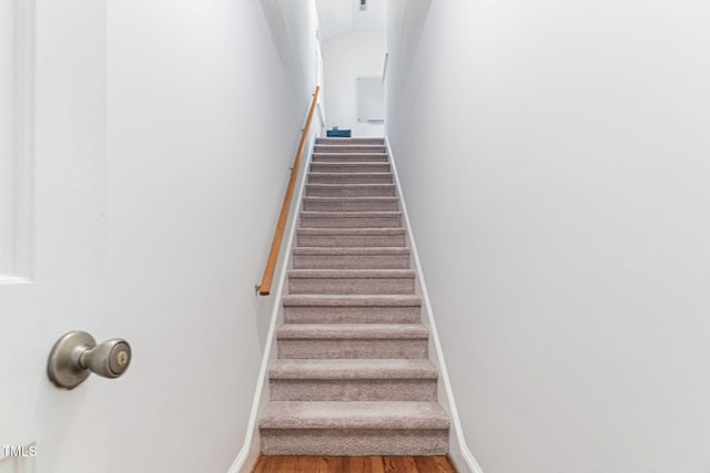 108 Nimbus Ct, Cary, NC 27513 - stairway with wood finished floors and baseboards