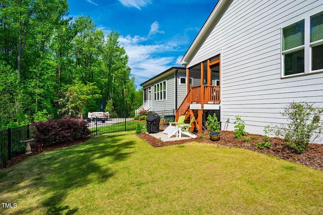 83 Vandalia Ave, Chapel Hill, NC 27516 - view of yard with a patio and a fenced backyard