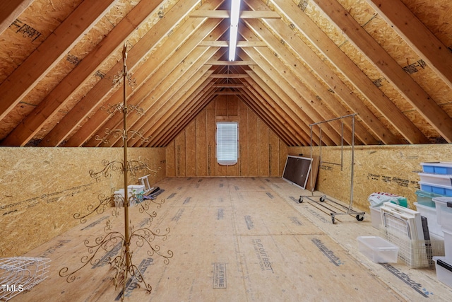 view of attic