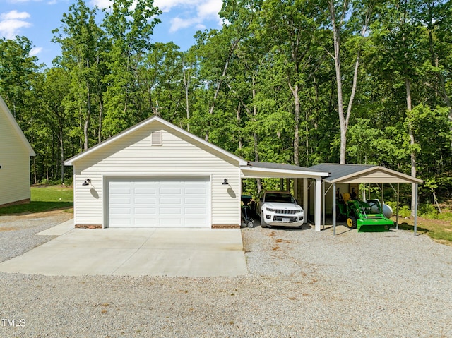 garage with a detached garage