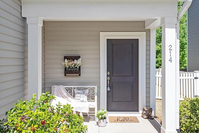 view of exterior entry