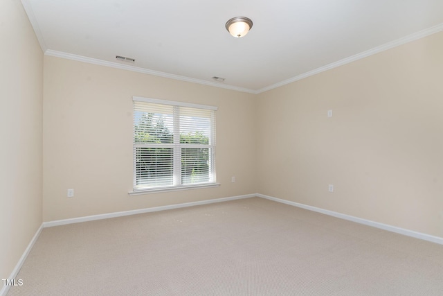 1522 Palmer Hill Dr, Durham, NC 27703 - unfurnished room with baseboards, ornamental molding, light carpet, and visible vents