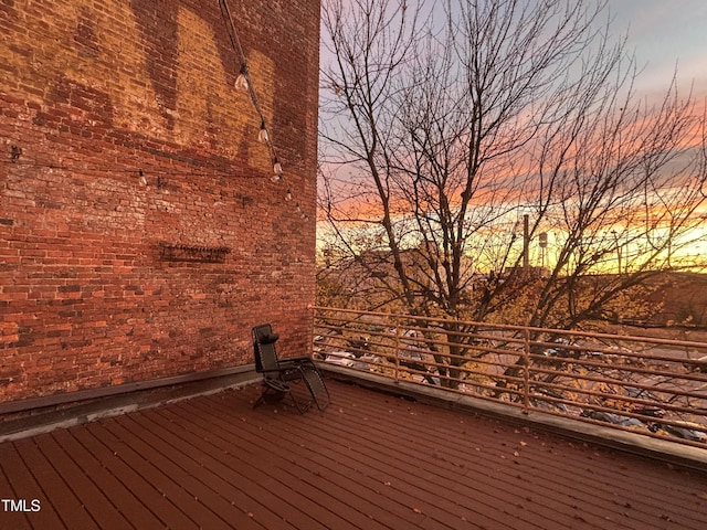 323 W Main St Unit C, Durham, NC 27701 - view of deck at dusk