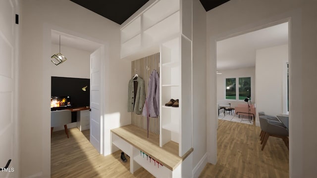 1800 Pershing Rd, Raleigh, NC 27608 - mudroom featuring wood finished floors