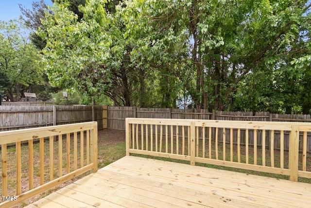 2402 Cynthia Dr, Durham, NC 27704 - wooden terrace with a fenced backyard