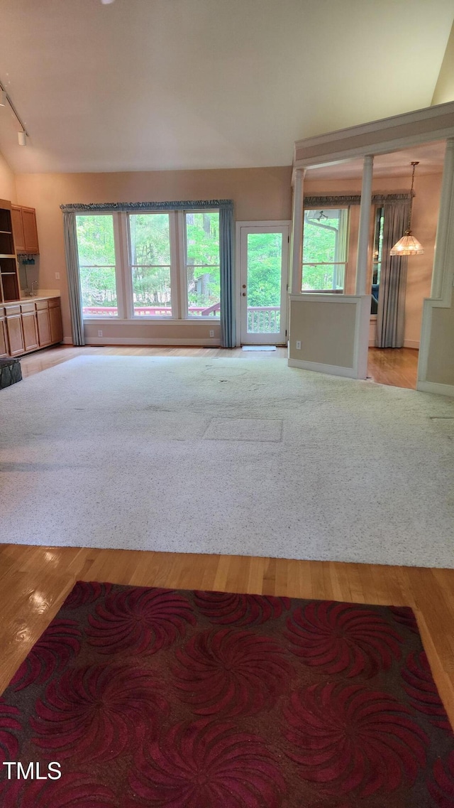 113 Colonial Dr, Wendell, NC 27591 - unfurnished living room featuring track lighting