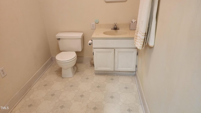 113 Colonial Dr, Wendell, NC 27591 - bathroom featuring vanity, toilet, baseboards, and tile patterned flooring