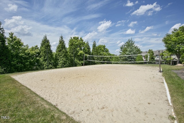 825 Country Downs Rd, Wake Forest, NC 27587 - view of community featuring a lawn and volleyball court