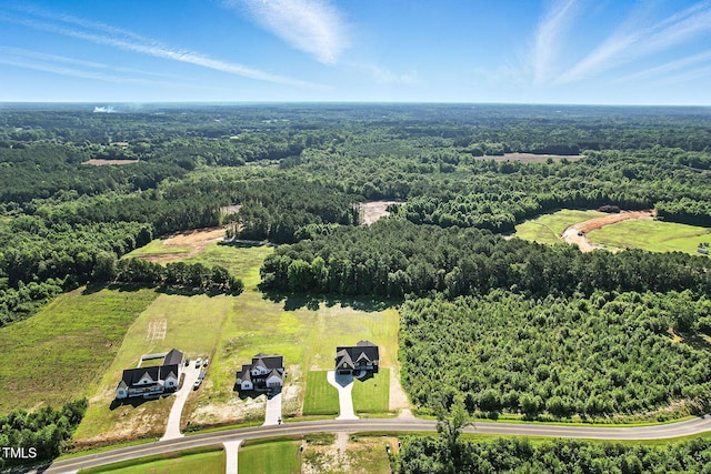8629 Dukes Lake Rd, Zebulon, NC 27597 - drone / aerial view of a heavily wooded area