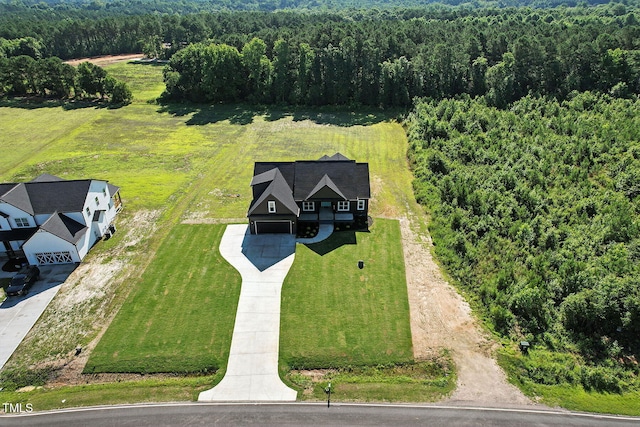 8629 Dukes Lake Rd, Zebulon, NC 27597 - view from above of property featuring a forest