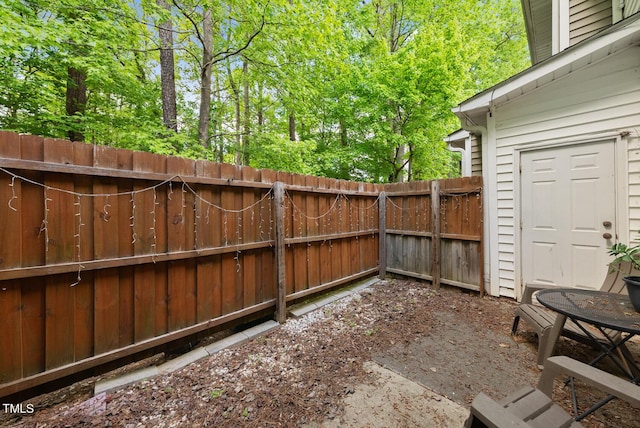 view of patio / terrace with a fenced backyard