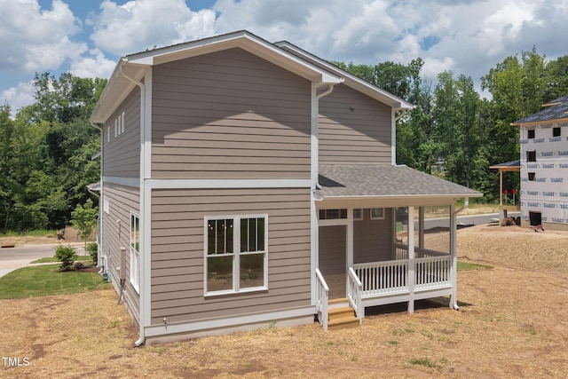 1005 Forrestal Pl, Durham, NC 27707 - back of property featuring covered porch