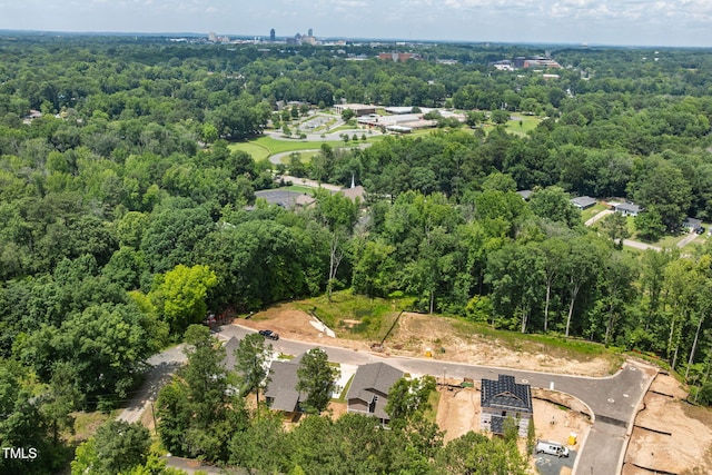 1005 Forrestal Pl, Durham, NC 27707 - aerial view of a heavily wooded area