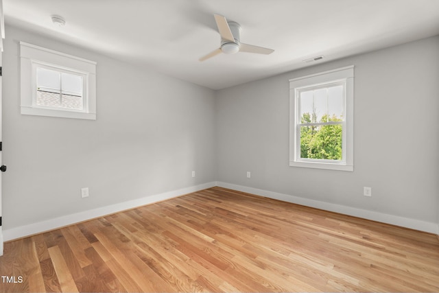 1005 Forrestal Pl, Durham, NC 27707 - empty room featuring light wood-style floors and ceiling fan