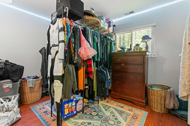 7313 Longstreet Dr, Raleigh, NC 27615 - spacious closet with wood finished floors and visible vents