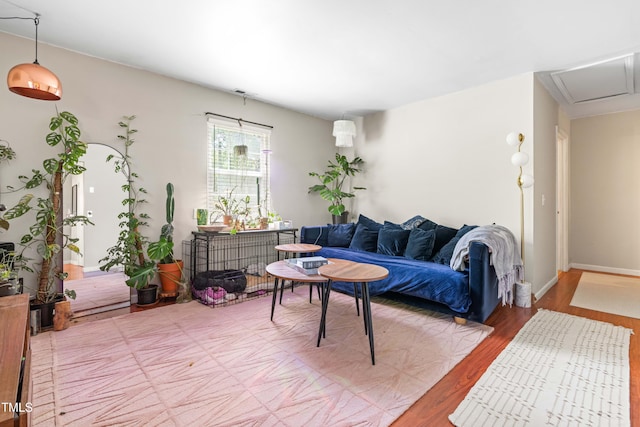 7313 Longstreet Dr, Raleigh, NC 27615 - living room with wood finished floors and baseboards