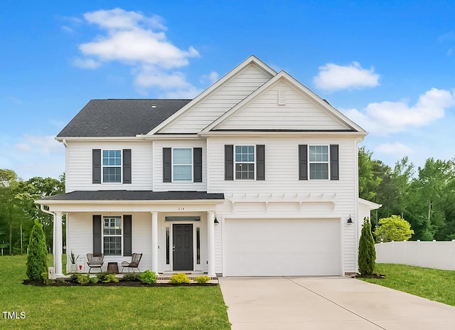 214 Thumper Way, Clayton, NC 27520 - view of front of property featuring a porch, driveway, and a garage