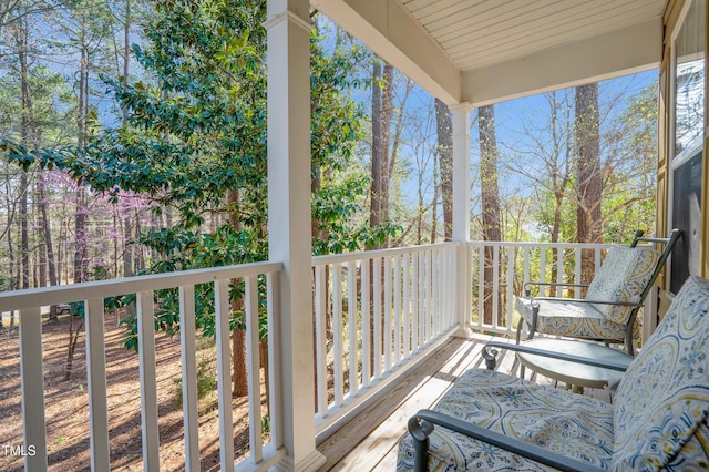 balcony with covered porch