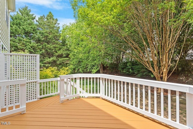 view of wooden deck