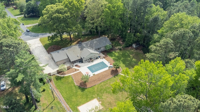11 Pine Forest Dr, Siler City, NC 27344 - bird's eye view featuring a forest view