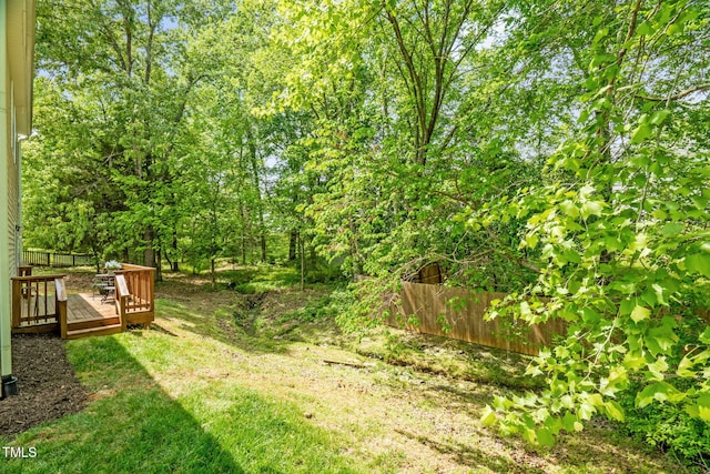 1305 Montreux Ct, Mebane, NC 27302 - view of yard featuring a deck and fence