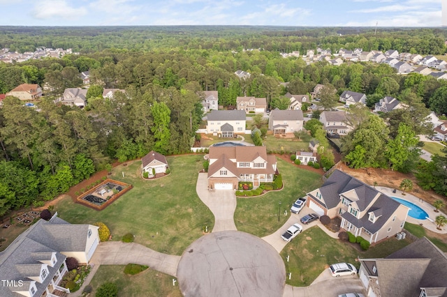 48 Falling Oak Ct, Clayton, NC 27520 - aerial perspective of suburban area featuring a heavily wooded area