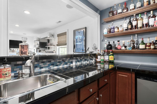 48 Falling Oak Ct, Clayton, NC 27520 - indoor bar with backsplash and recessed lighting