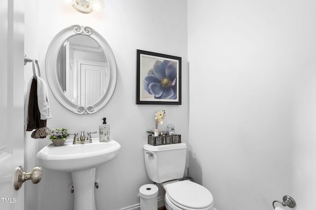 48 Falling Oak Ct, Clayton, NC 27520 - half bathroom with toilet and baseboards