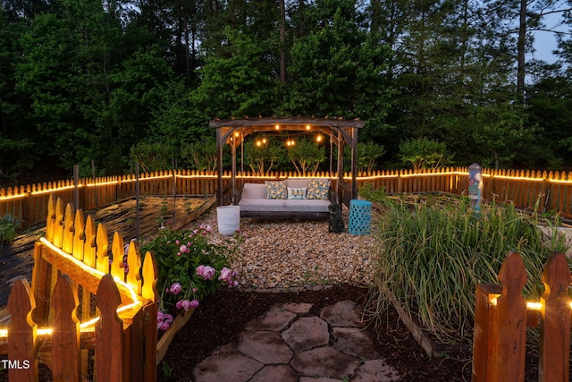 48 Falling Oak Ct, Clayton, NC 27520 - fenced backyard featuring a gazebo