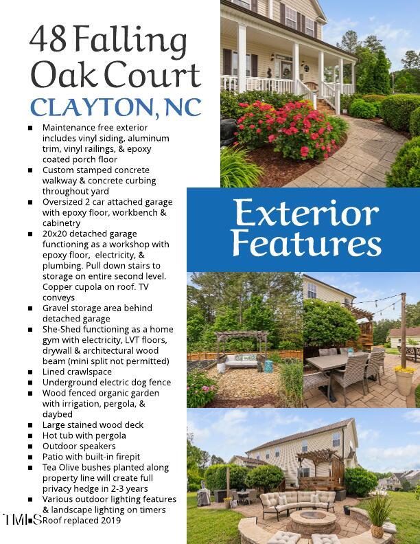48 Falling Oak Ct, Clayton, NC 27520 - view of marketing collateral with multiple images