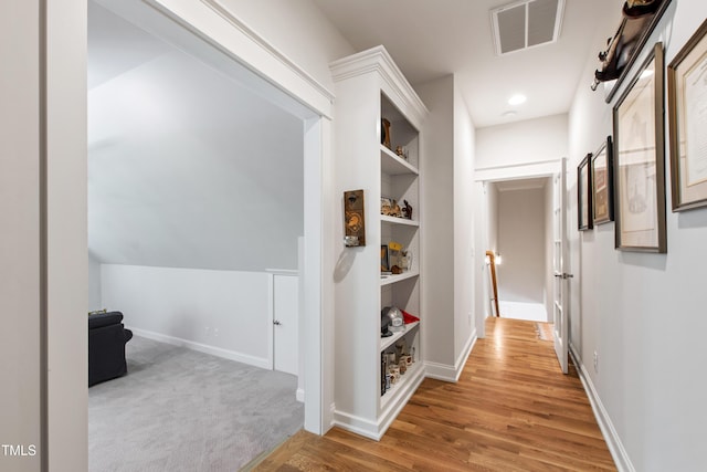 197 Boxwood Dr, Pittsboro, NC 27312 - corridor with light wood-type flooring and baseboards